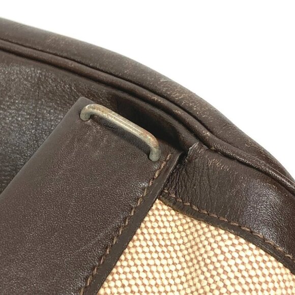 HERMES Equi Pouch Flap Bag Clutch bag Leather/Canvas Beige/Brown - Picture 9 of 15